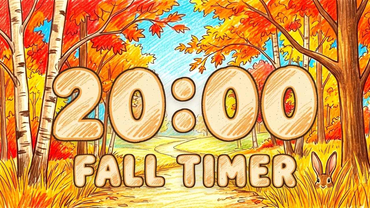 20 Minute Fall Timer with Relaxing Lofi Music | Autumn Scene
