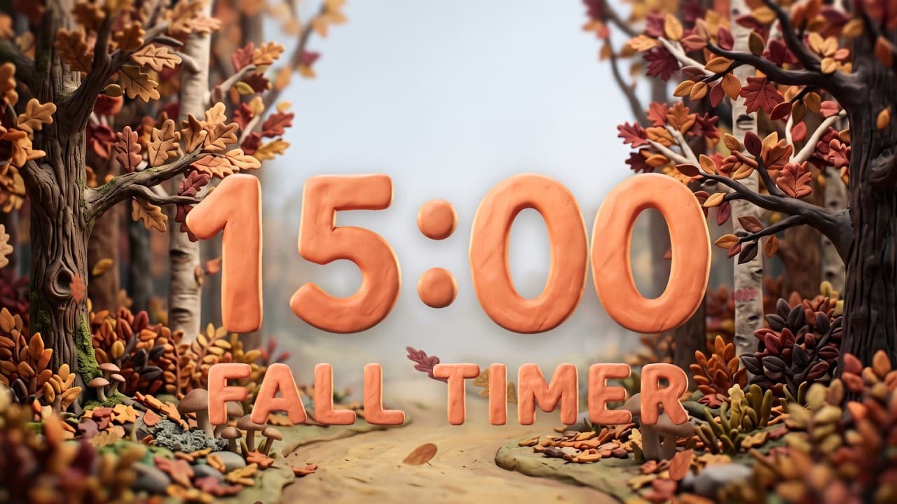 15 Minute Fall Timer with Relaxing Piano Music | Autumn Scene – Autumn Forest Background