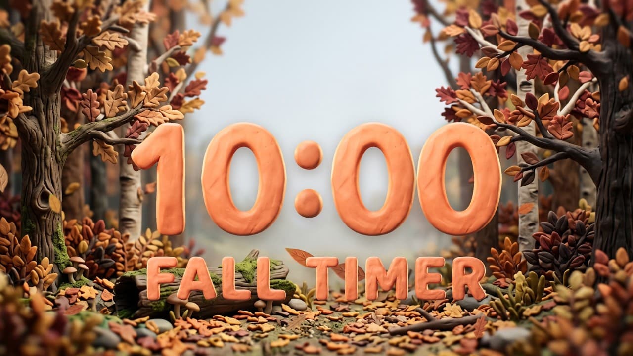10 Minute Fall Timer with Relaxing Piano Music | Autumn Scene – Autumn Forest Background
