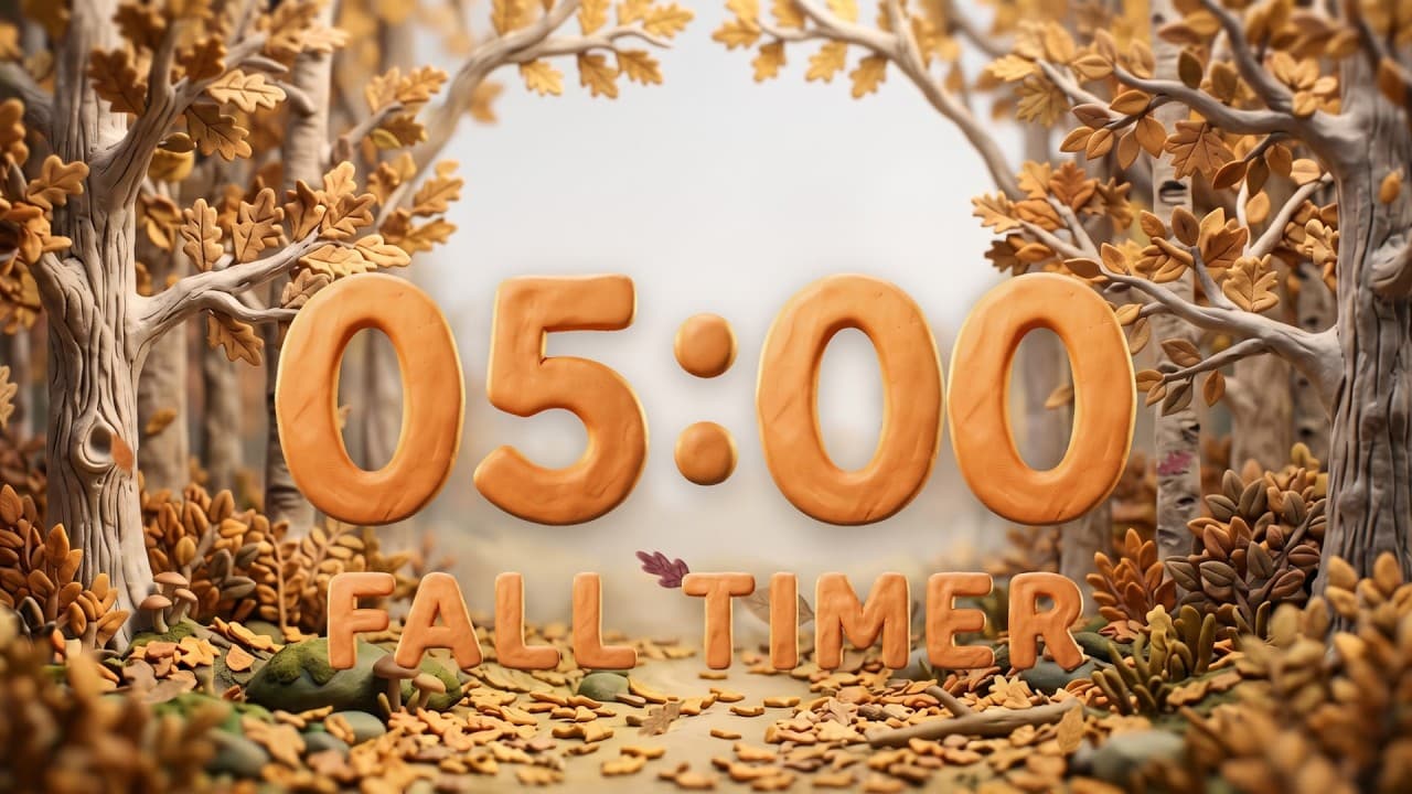 5 Minute Fall Timer with Relaxing Piano Music | Autumn Scene – Autumn Forest Background