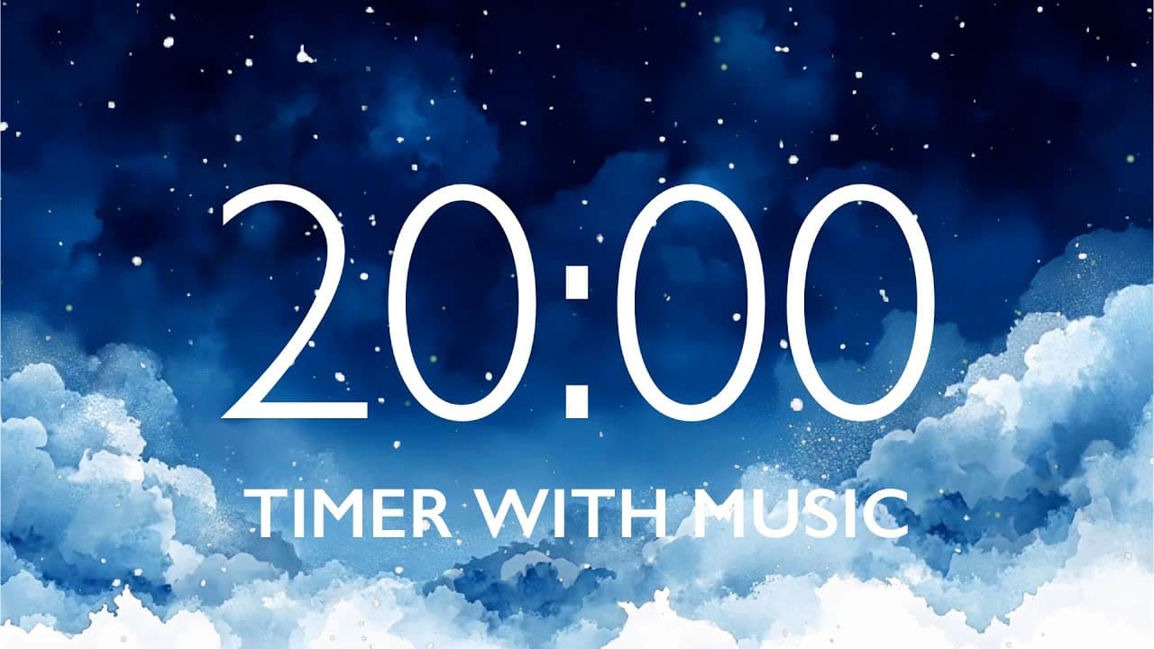 Stay focused for 20 Minutes with Relaxing Music – Starry Sky Background, Version 3