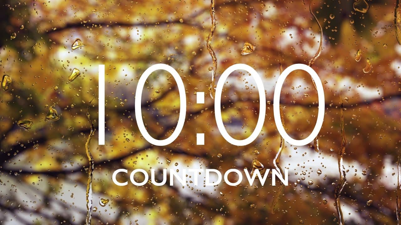 10 Minute Timer with Relaxing Music and Alarm – Autumn Leaves Background