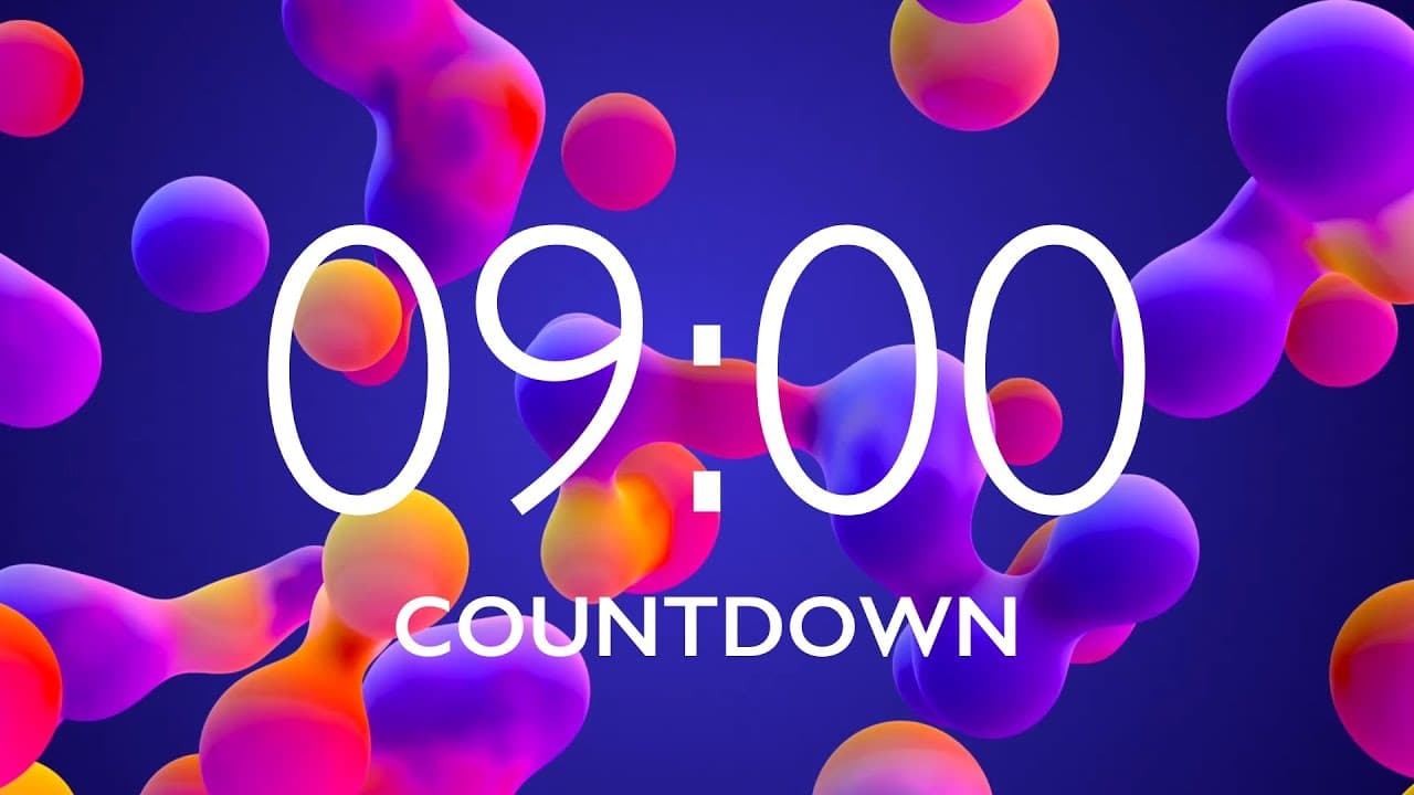 9 Minute Timer with Relaxing Music and Alarm – Lava Lamp Background