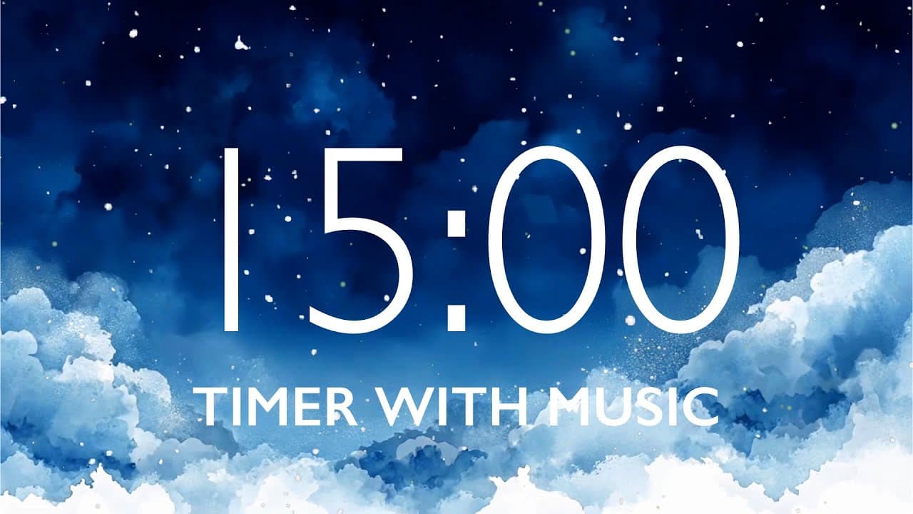 RELAXING Music to Help You Focus for 15 Minutes! – Starry Sky Background, Version 3