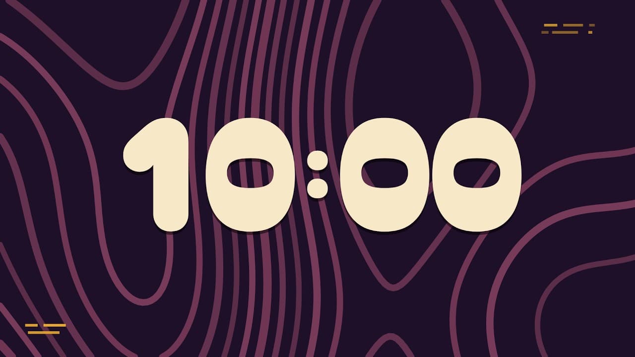 10 Minute Classroom Timer with Relaxing Music – Contours Background