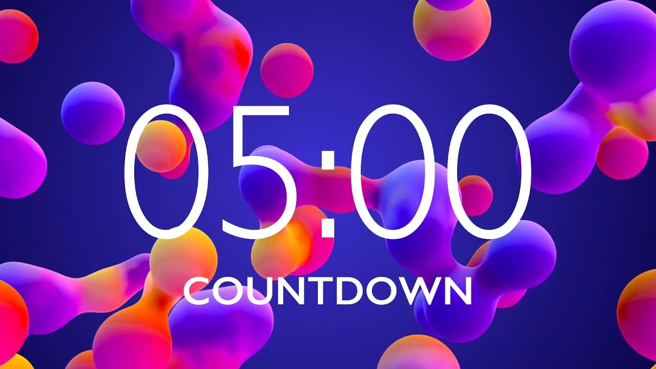 5 Minute Timer with Relaxing Music and Alarm – Lava Lamp Background